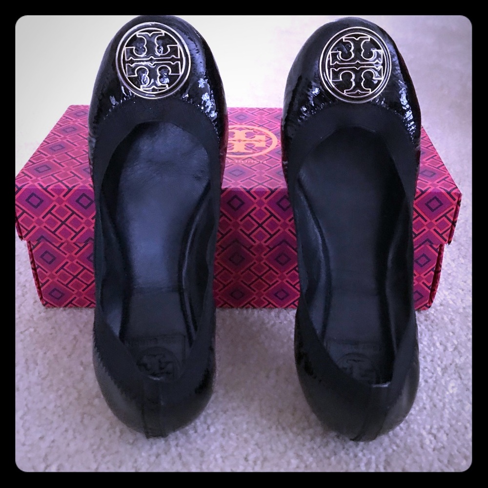 Tory Burch Patent Leather Caroline Ballet Flats